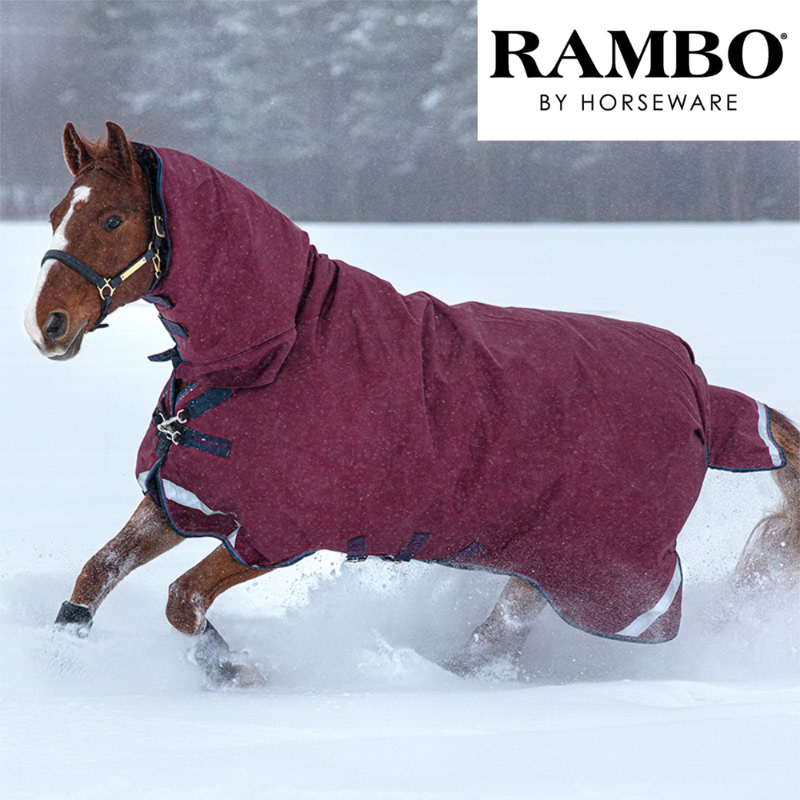 Horseware Rambo All-In-One Turnout Med - Burgundy/Burgundy/Teal/Navy